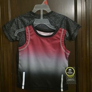 NWT Dry Fit Black & Maroon 2Pc Set